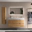 Mueble de baño Bequia suspendido 2 cajones + 2 puertas roble áfrica de Salgar